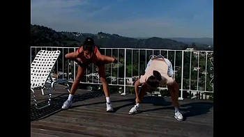 A Hot Summer Scissoring For Two Busty Young Lesbians