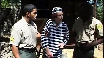 KEEGAN SKKY PRISONER INTERRACIAL THREESOME: Blowjob, Doggy  Cowgirl Porn