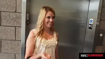 First Interracial Ever! Texas Blonde Holly Milks Huge Dark Dick!