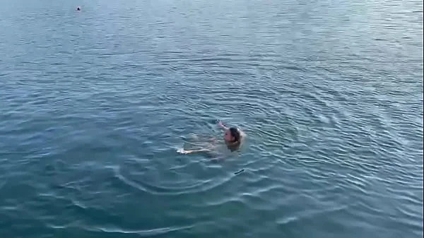 Monika Fox Morning Swimming Naked In The Bay