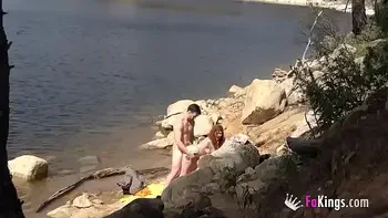 COCK HUNT! Redhead babe hunts for guys to fuck in the forest