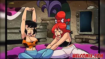 Stretching the pussy in the yoga class - The Flintstoons