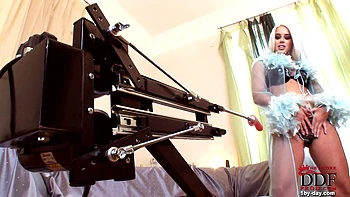 She takes on the fucking machine