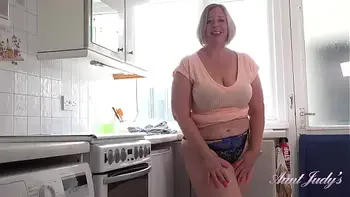 AuntJudys - 48yo Busty BBW Step-Auntie Star gives you JOI in the Kitchen