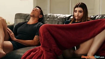 Teen 18+ Soaked Her Stepdad With Pussy Juice