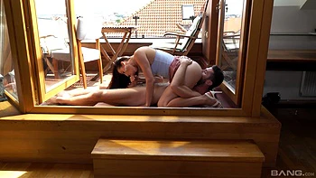 Brunette milf Victoria Daniels gets her pussy filled with cum