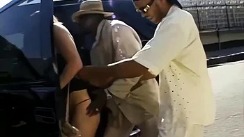 Cowgirl and three black men: Blowjob, Doggy  Babe Porn