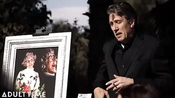 ADULT TIME - Widower Destroys Marley Brinx's Pussy At His Wife's Wakel! FULL SCENE