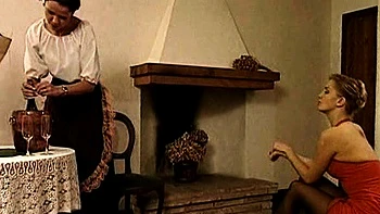 Blonde and brunette lesbian neighbors licking pussy