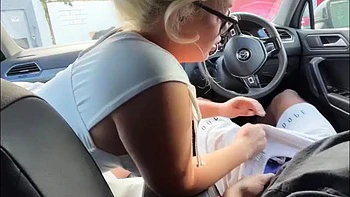 Busty Milf Car sex: Blowjob, Doggy  Cowgirl Porn