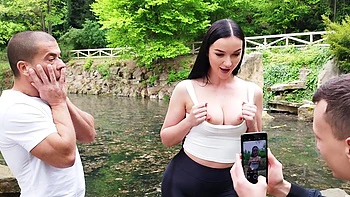 Two guys fucked a gorgeous milf on the bed with intense passion.