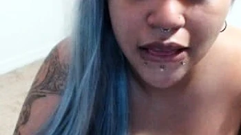 Cute blonde with big boobs solo