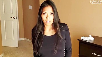 Little Oriental Maid Gets Stuck Below Daybed