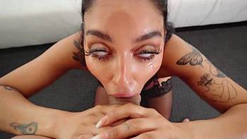 Mick Blue fucks tattooed Latina Vanessa Sky in POV lingerie