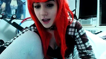 Petite amateur redheaded teen pisses and sucks cock