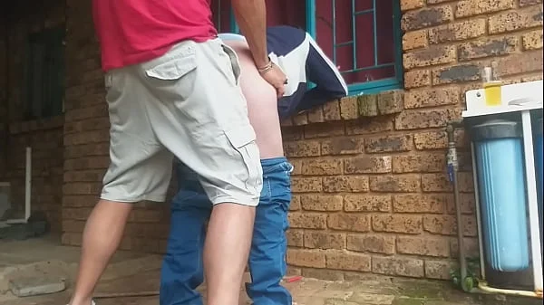Came home from mcdonalds,we were so horny couldnt wait to fuck,so fucked in the front yard and ended up eating her massive creampie