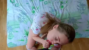 Step sister seduced brother to fuck her again - he accidentally cum in her tight pussy after orgasm - Nata Sweet