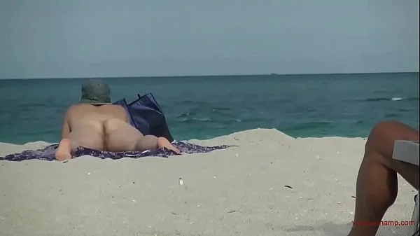 Exhibitionist Wife 491 Pt1 - Hubby Films MILF Heather Sunbathing On The Nude Beach From The Voyeurs POV! They Just Jerk Off And Cum Next To Her!!!
