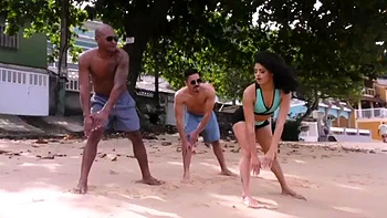 Beautiful and hot brunette with a big tail moaning and cumming, giving her pussy and very tasty spit for two: Porn