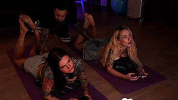 Gamer girls slobber all over my cock