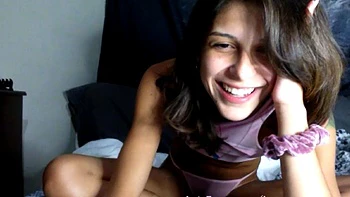 Hot babe Sophie Paris having horny solo toy masturbation