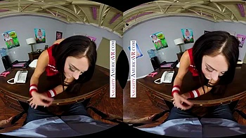 Megan Sage proves shes the one to play the part as the naughty cheerleader