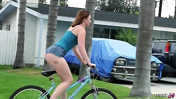 Small Tits Ginger Girl with Big Butt Pickup by Stranger and give him a Fuck with Rimjob and Prostate Massage