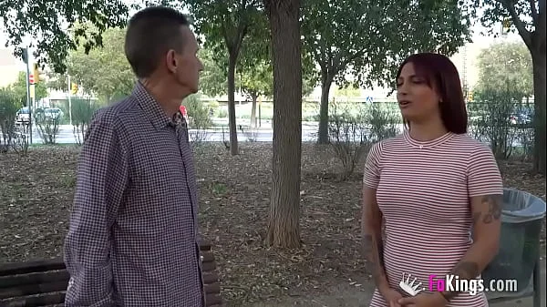 Valeria VS OLD MAN: Just check his bulge, and you'll want to fuck him right away!