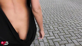 German MILF Public Ass Fuck - Horny Blonde Gets Fucked Hard in Parking Lot