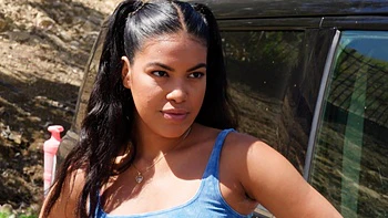 Brunette Maya in pigtails fucks her boyfriend