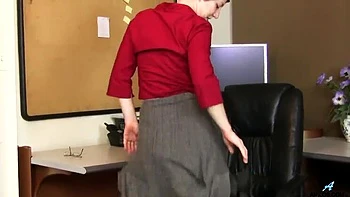 Hairy MILF Office Masturbation Solo - Artemisia Bush Nude Blue Shorts