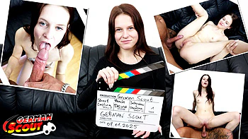 German Scout Picks Up Skinny Redhead Teen Peach Delina for First Casting Fuck - Hardcore 4K Sex