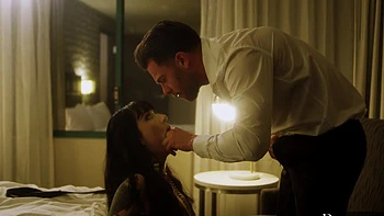 The guy gently fucks his girlfriend in a passionate anal session.