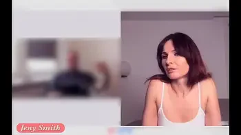 Jeny Smith flashes during Skype lesson