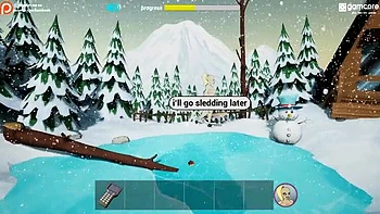 Fuckerman Winter Lovers Complete Gameplay - Huge Tits Teen & MILF Hardcore Threesome Anal Fuck