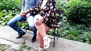 Step Mom Helps Me Pee Outside - I Love Looking at Her Saggy Tits