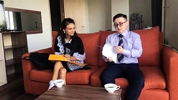 Anal fun on the couch: Blowjob, Doggy  Cowgirl Porn