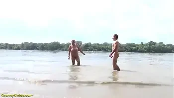 busty bbw mom loves stepson on public beach