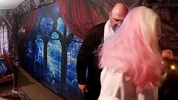 Naughty British College Girl Gets Spanked and Gives Deep Blowjob