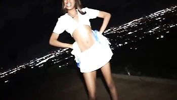 Tattooed Black Guy Fucks Petite Brunette Teen Outdoor