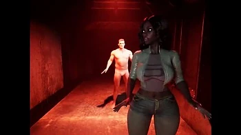 Denisporco 3D: Ebony Babe Anal & Superhero Blowjob