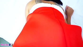 Asain Milf Gets A Creampie For Christmas