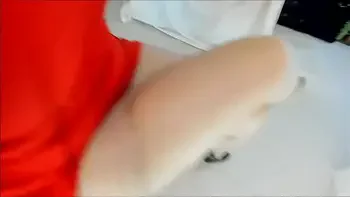 Naughty MILF Sonya showing her thick legs in tan nylon pantyhose and high heels POV