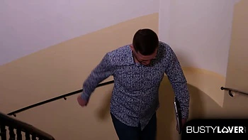 Busty Blonde Camgirl Dominno Fucked Hard by Neighbor