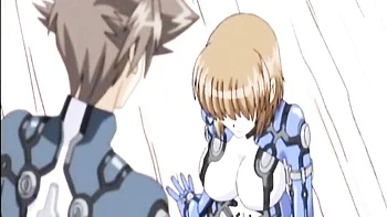 Big-tit anime babe fucked with sloppy blowjob