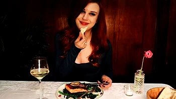 Redhead Babe Shows Daddy Her Tight Pussy