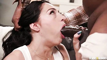 Slender Sofie Reyez rides big interracial cock