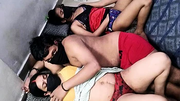 Indian Wife Fucks 18yo Stepsister in Hardcore Group