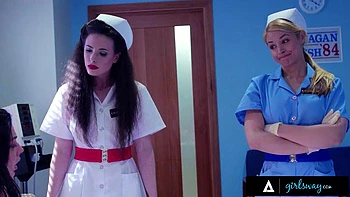 Dominant Nurses Devour Vulnerable Whitney's Pussy