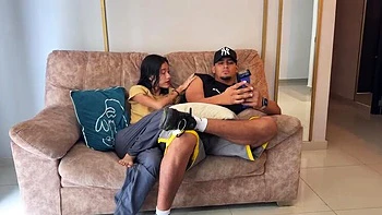 Horny Cuckold Watches Busty Latina Neighbor Fuck His Wife Rough Anal